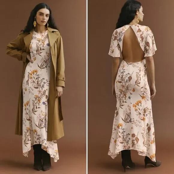 Reformation Dresses & Skirts - REFORMATION CARLOTTA Maxi Flutter Sleeve Dress in Frolic US 0 NWT